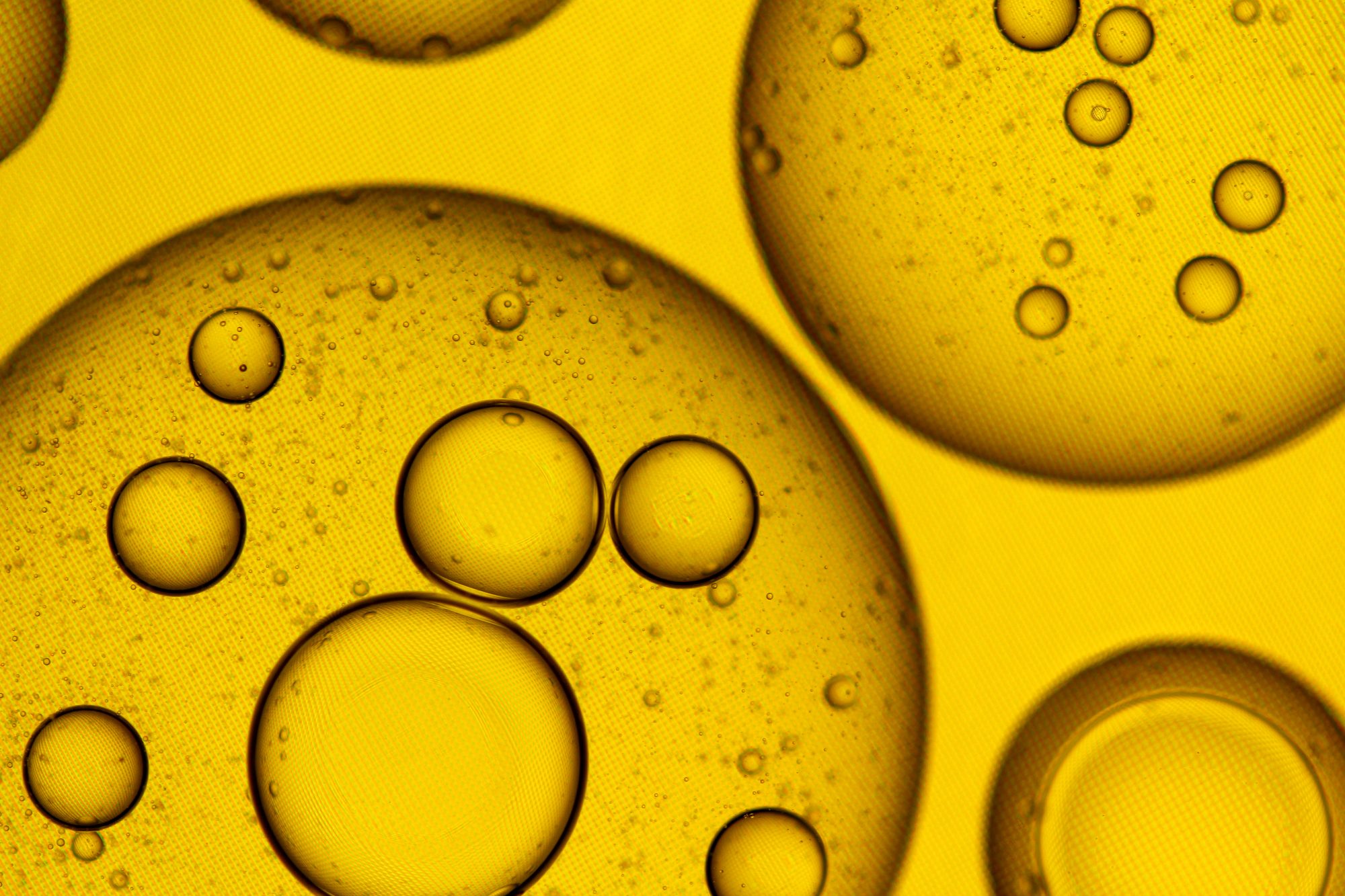 Abstract Liquids — yellow bubbles