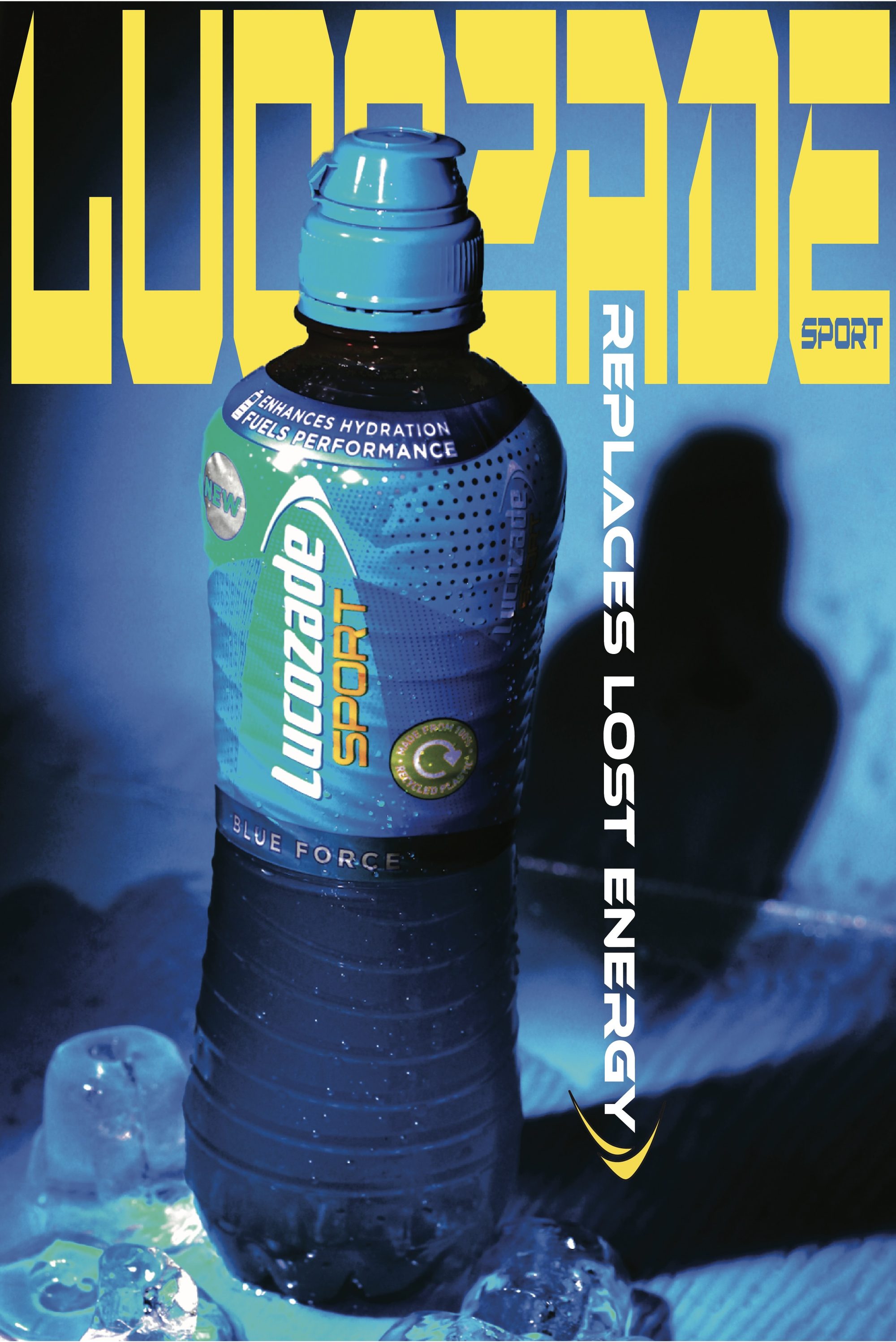 Lucozade Energy Blue Burst — clean product shot