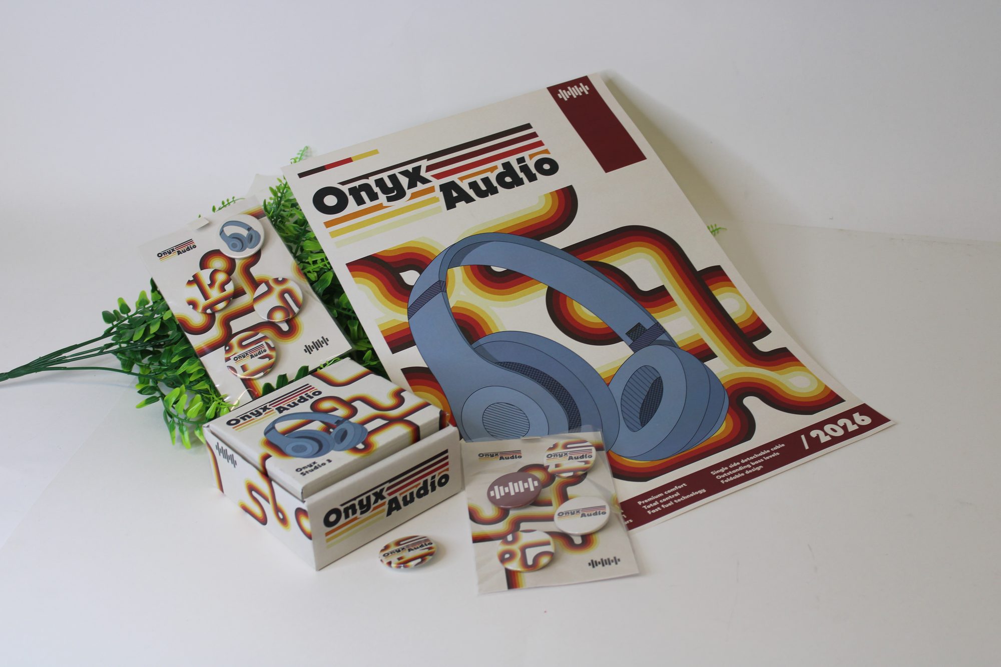 Onyx Audio — printed brand pieces