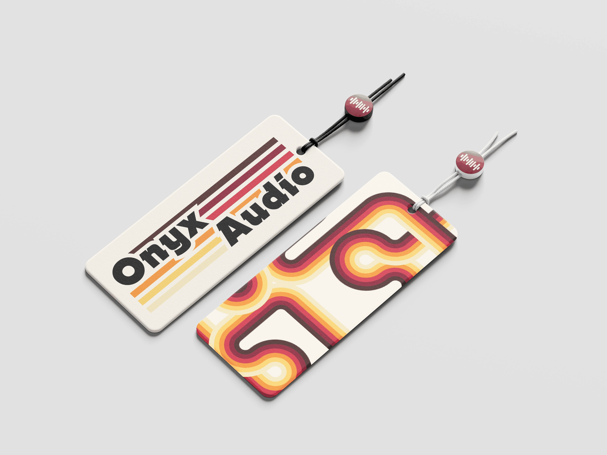 Onyx Audio — hang tag mockup